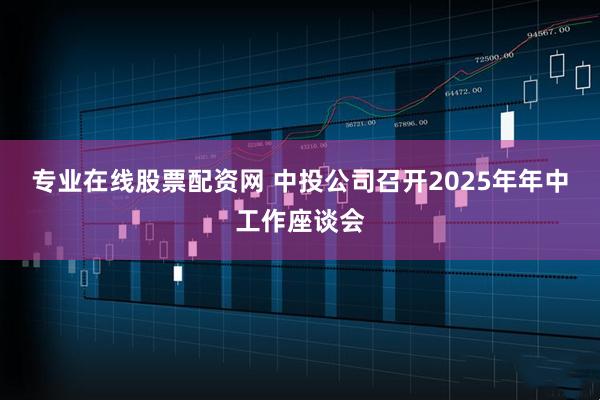 专业在线股票配资网 中投公司召开2025年年中工作座谈会