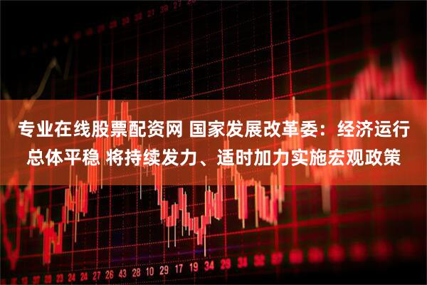 专业在线股票配资网 国家发展改革委：经济运行总体平稳 将持续发力、适时加力实施宏观政策